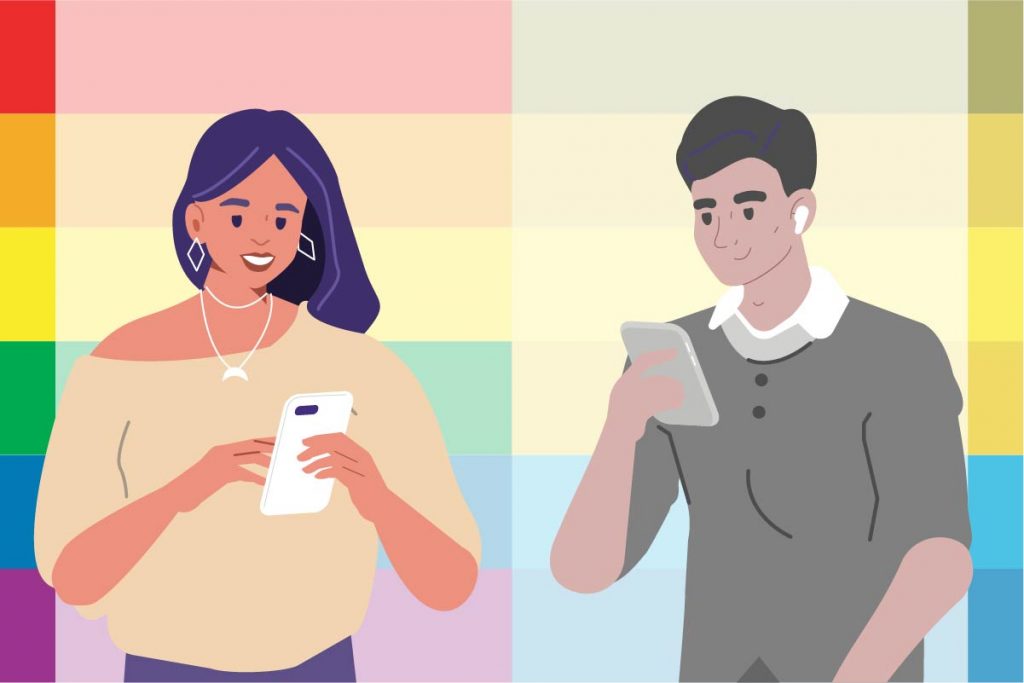 Comparison image: Image in normal vision vs. deuteranopia simulation